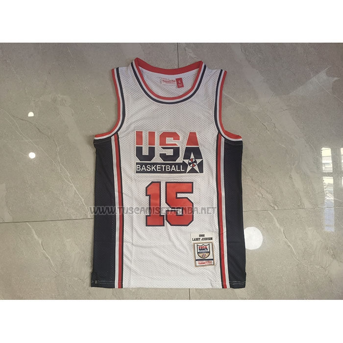 Camiseta James Johnson NO 15 USA 1992 Blanco